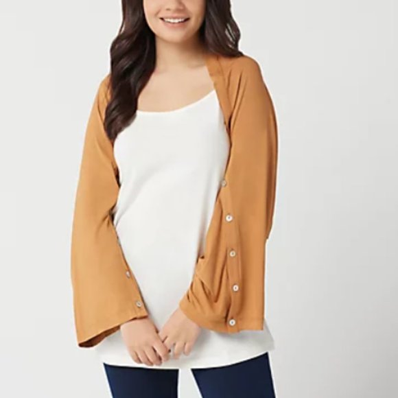 LOGO Rayon 230 Shrug with Button Sleeve Detail - Picture 1 of 2